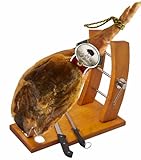 Delizius Deluxe Gourmet Supporto per prosciutto, Legno, Marrone, 38,5 x 32 x 22,5 cm