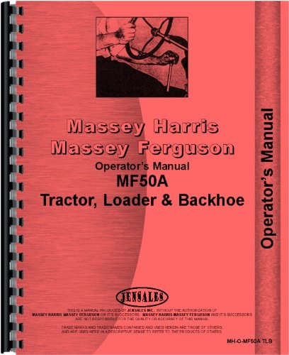 Cover of the Massey Ferguson 50A Industrial Tractor Operator's Manual