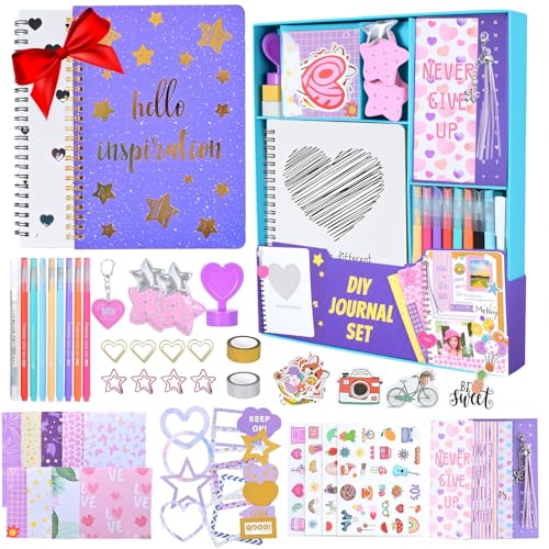 GRACELOOK Kit per diario fai da te per ragazze di età 8 9 10 11 12 13 14 anni idee regalo di compleanno per ragazze arte e artigianato pasquale per bambini adolescenti ragazze cose alla moda album e