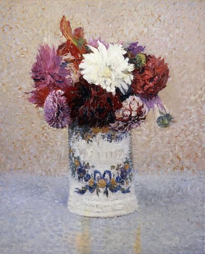 Poster un Bouquet de Dahlias d'Henri Décoration Murale Toile 60x90cm