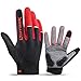 Produktbild KUTOOK Fahrradhandschuhe Herren Mit Gel Vollfinger MTB Handschuhe Fahrrad Bekleidung Rot M