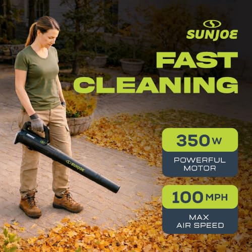 Image of Sun Joe Cordless Jet Blower, Turbine, Battery & Charger, 24V-TB-LTE | Portable Lightweight IONMAX Blower for Yard Care, Includes 24V Battery and Charger
