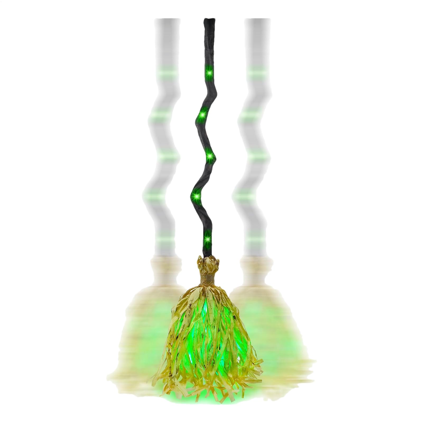 Balai de sorcière Halloween pour mur et jardin avec lumière