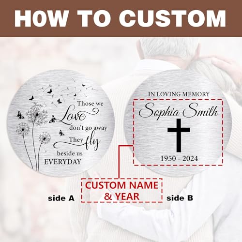 Image of ASTARIN Personalized 30 inch Bereavement Wind Chimes for Outside, Memorial Gift in Remembrance of a Loved One, Sympathy Gift for Loss of Mother Father Husband, Garden Patio Decor