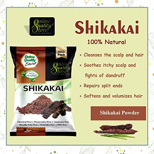 Image of Online Quality Store Amla Reetha Shikakai Bhringraj and Hibiscus Powder for Hair |hair pack powder combo |hair care products |natural products for hair |natural products for skin|products for hair(Pack of 5 ,Total 900g Pack)