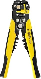 8-Inch Self-Adjusting Automatic Wire Cable Cutter Crimper I 5 in 1 Multipurpose Tool Wire Stripping Cutting Pliers, 10-24 AWG (0.2~6.0mm² - Yellow)