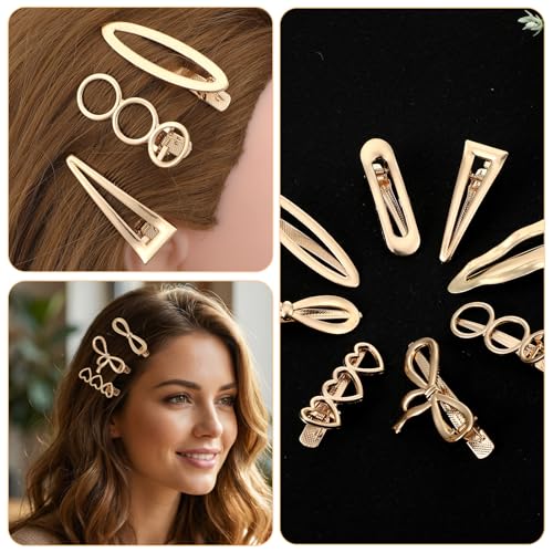 Clip de cabello dorado pequeño pack 8 piezas miniatura 4