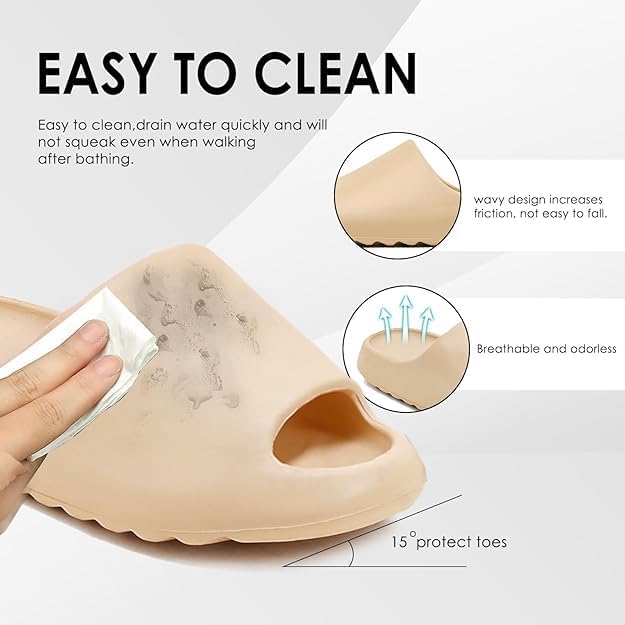 Hsttgsr Pillow Slippers for Women and Men, EVA Anti-Slip, Super Soft, Quick-Drying Comfort Cloud Slides for Showers, Lightweight Spa Massage Summer Sandals for Adults, Indoor and Outdoor - Image 5