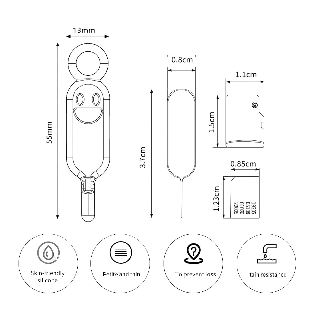 2 Pezzi Ago per SIM Card, Strumento di Espulsione Vassoio SIM, Pin di Rimozione per Scheda SIM, Compatibile con Tutti gli Smartphone iPhone, Android, HTC, Samsung Galaxy