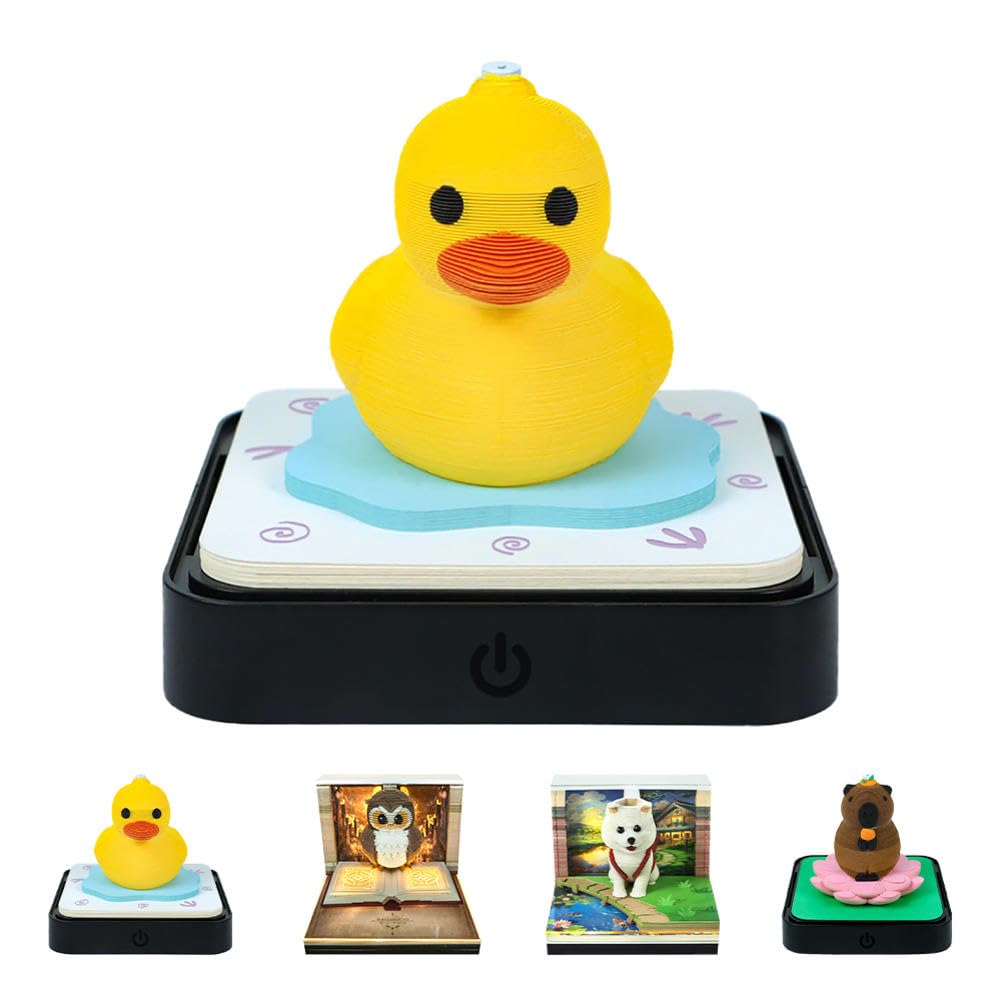 Tear Away Calendar,3D Calendar,Cute Animal Three-Dimensional Paper Carving Ornament,Laser Engraving,Suitable for Note Taking,Decorative Ornaments