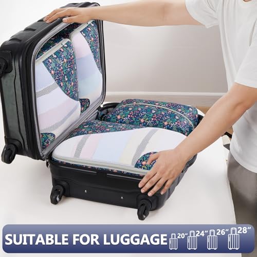 Image of OlarHike 8 Set Packing Cubes for Travel,Gifts for Women Mom,Anti-Tearing Suitcase Organizer,with Over 1000 pcs Mesh Holes,Vacation Essentials & Accessories for Cruise Ship