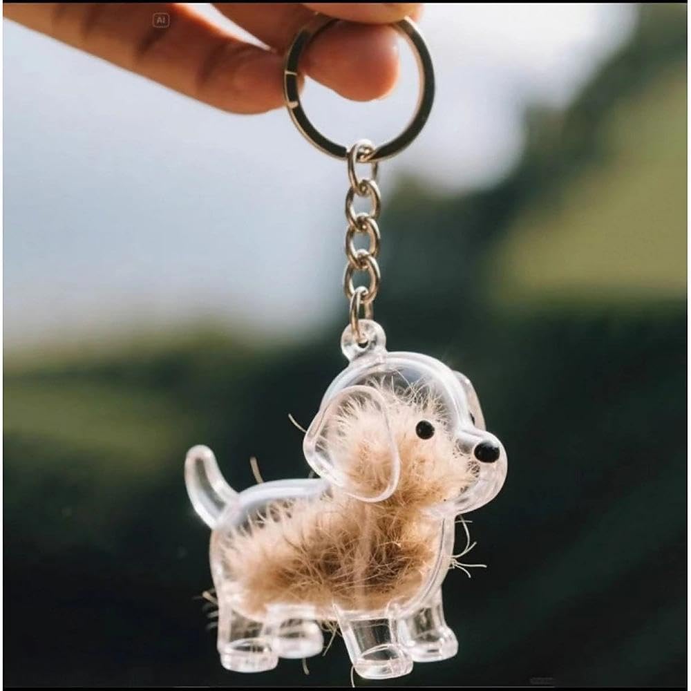 Charm Conservare Capelli Animali Capsula Memoriale 1 Pezzo Cane Maltese Portachiavi
