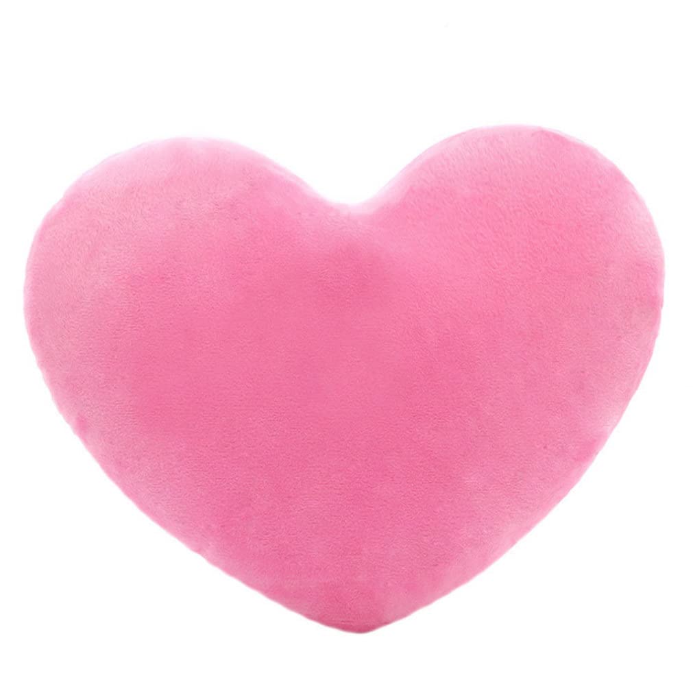 Soft Heart Shape Fluffy Filled Cushion - Cute Valentine's Day Pillow, Stuffed Decorative Flower Cushion, 20x30cm Pink