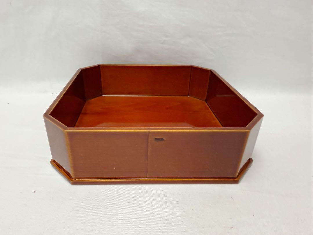 会津漆器 錦絵蒔絵 三段重箱天然木製 白木屋漆器店 お重（三段