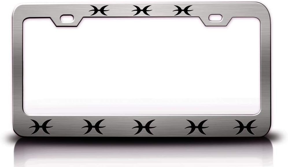 Pisces Logos & Signs Metal Ch Car SUV Truck License Plate Frame d97