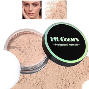 Loose Face Powder – Face Setting Powder with Puff/Matte Finish & Oil Absorbing & Lightweight – Makeup Face Powder for All Skin Types (02 Natural)