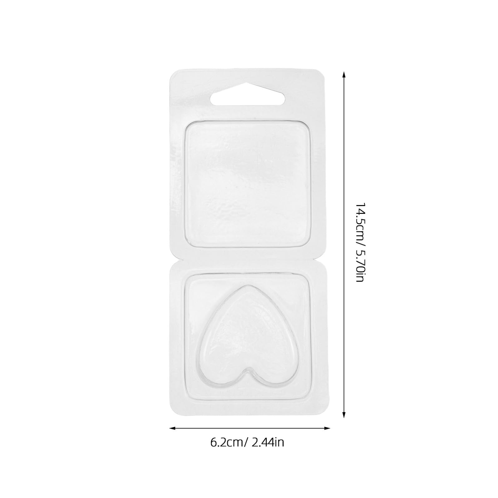 Cabilock Moldes de Cera Derretida Transparentes en Forma de Corazón y Concha, Recipientes Plásticos Reutilizables para Hacer Velas sin Mecha, Ideales para Manualidades y Aromaterapia
