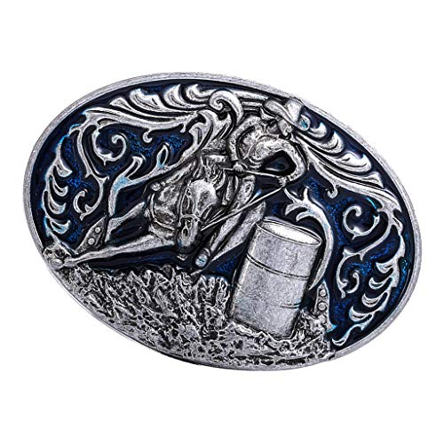 Esquirla 2 Unidades de Barril Masculino Cavaleiro de Corrida Cowboy Fivela de Cinto Ocidental Estilo