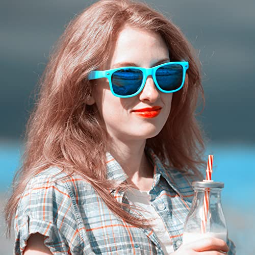 Fsmiling Blue Sunglasses Bulk Party Favor 80S Sunglasses For Adults Wholesale Plastic Vintage Retro Style Sunglasses Pack Of 10 #TOP1