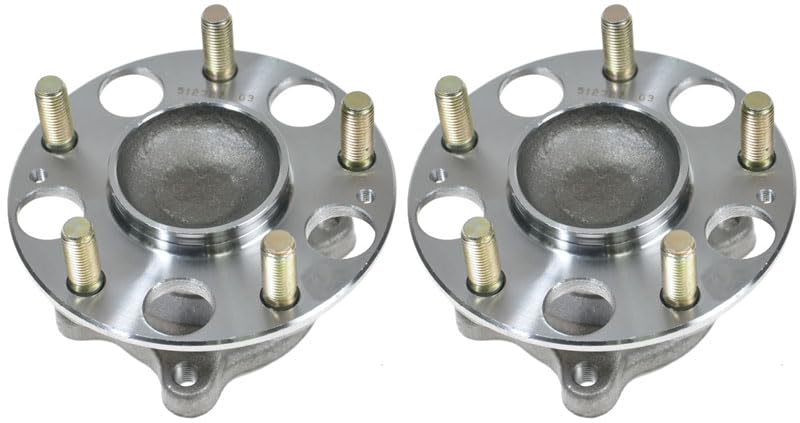 Image of TRQ Rear Driver and Passenger Side Wheel Bearing & Hub Assembly Set 2 Piece for 2004-2008 Acura TSX 2005-2007 Honda Accord Hybrid