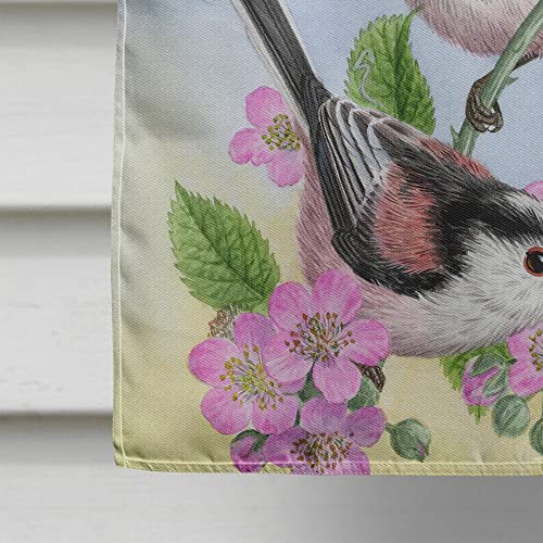 Mésanges sur Toile Drapeau Maison Grand Format Multicolore ASA2163CHF