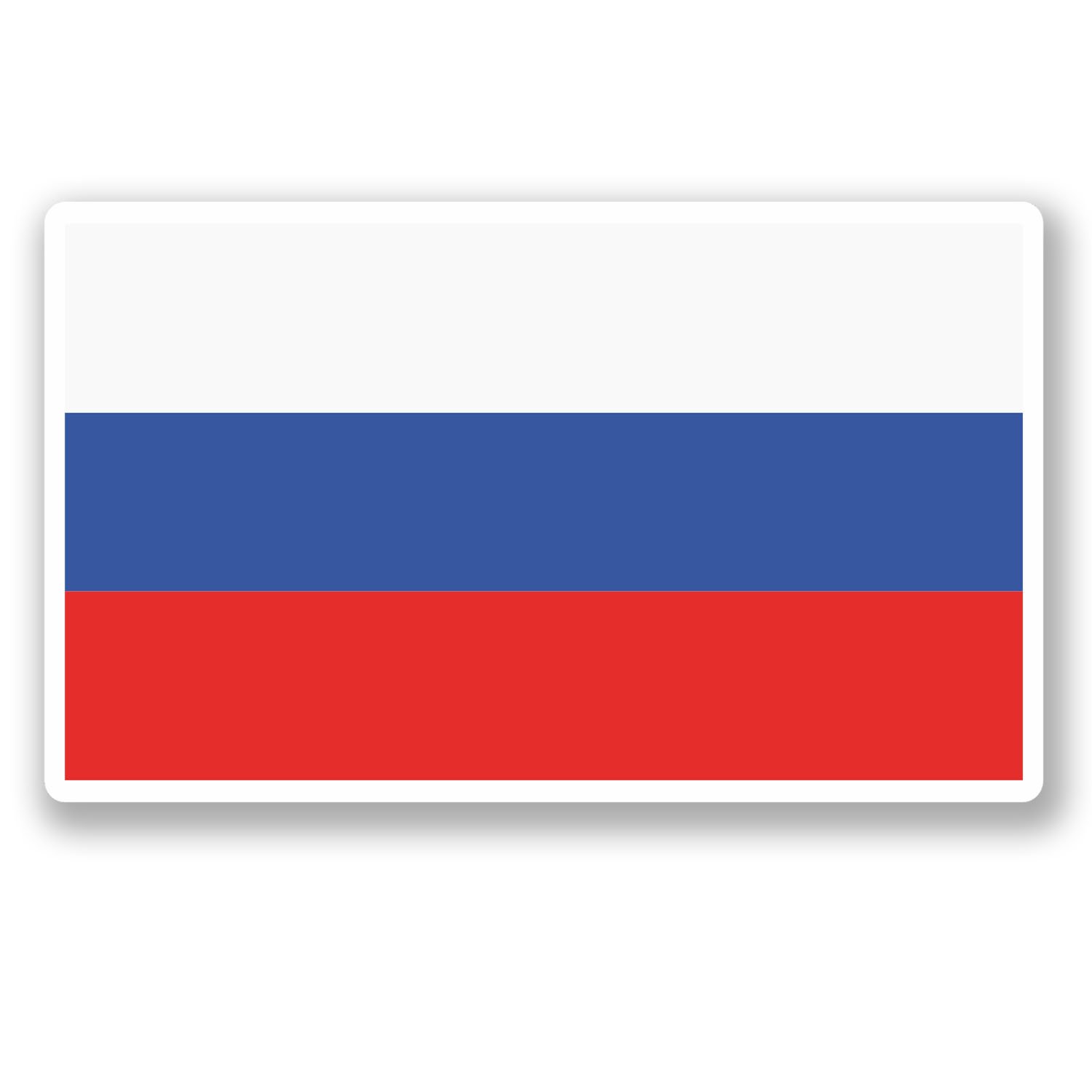 Destinationvinyl 2 X 10Cm Russian Flag Vinyl Sticker Bike Laptop Travel Luggage Tag Russia #5261 (10Cm Wide X 6Cm Tall)