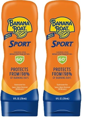 Banana Boat Sport Ultra Sunscreen Lotion, SPF 65, 8oz (Pack of 2)