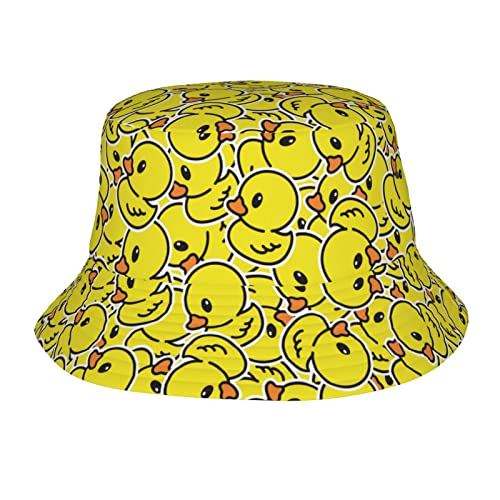 WAYABO Funny Duck Bucket Hats Foldable for Women Men Unisex-Adult Summer Travel Outdoor Fisherman's Caps
