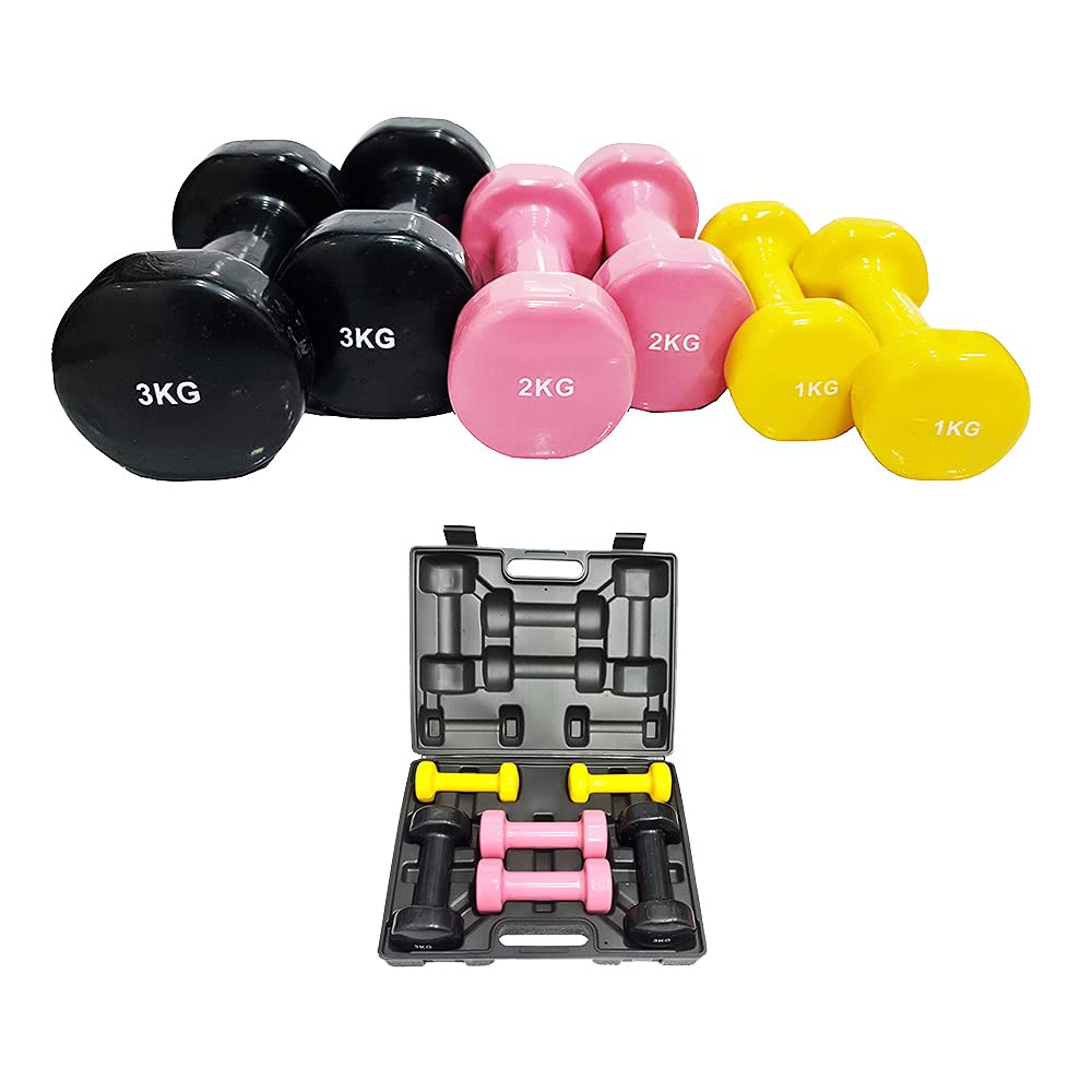TMZ Winylowe hantle zestaw damski aerobik domowy trening waga 12 kg zestaw 1 kg 2 kg 3 kg