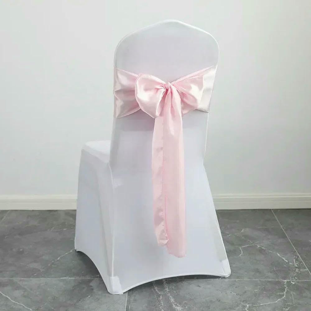 Satynowe szarfy na krzesło, 10/50 sztuk, 17 x 275 cm, idealne na wesela, bankiety, imprezy, baby shower i imprezy, eleganckie pokrowce na krzesła, wstążki do dekoracji