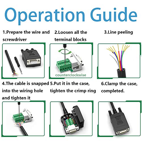 Jienk 4Pcs Db9 Solderless Breakout Board Connector, Rs232 D-Sub Serial To 9 Pin Port Terminal Block 16.5Mm Thinner Solder-Free Adaptor With Case Long Bolts Tail Pipe(Male X 2, Female X 2) #TOP4