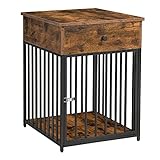 HOOBRO Wooden Dog Crate, Dog Furniture, Decorative Pet Dog Kennels with Drawer, Indoor Pet Crate End...