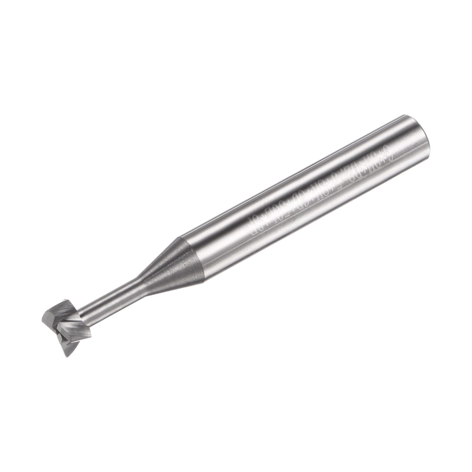 sourcing map Fraise à fente en T - 6 mm - Profondeur : 3 mm - Tige : 6 mm - En carbure massif - 3 cannelures - Fraise à fente en T pour aluminium, cuivre, alliage de zinc