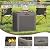 GULAIMOAO Outdoor Storage Box, 32 Gallon Deck Box with Lockable Lid, Waterproof Resin Storage Bin for Patio Furniture, Garden Tools, Cushions, Grey