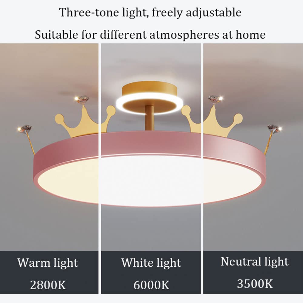 Plafonnier Pour Chambre D'enfant Rose 52 Cm De Long Orientable Métal 3