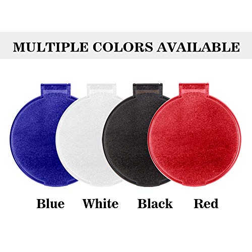 Compact Mirror Bulk Round Makeup Mirror For Purse, Set Of 3, 2.6" L X 2.37" W (Red) #TOP3