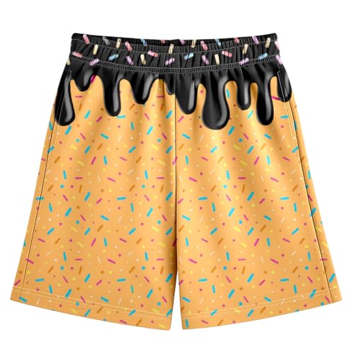 2-14T Ice Cream Shorts Baseball Boy Summer Preppy Boy Swim Trunks Toddler Beach Board Shorts with Pockets