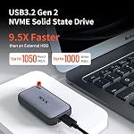 SSK portatif SSD 500GB Disques solides externes, jusqu'à 1050MB/s USB C SSD Disque dur externe USB 3.2 Gen2 pour iPhone 15/16/17Pro, Windows, Mac, Téléphones et tablettes Android