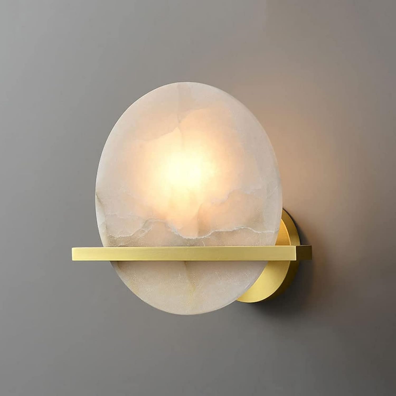 JKJZSALJ Wall Light Geometric Wall Sconce Lighting Copper Wall Lamp, Modern Marble Wall Mounted Light Fixture, Lamps Home Decor,Lighting Wall Sconce