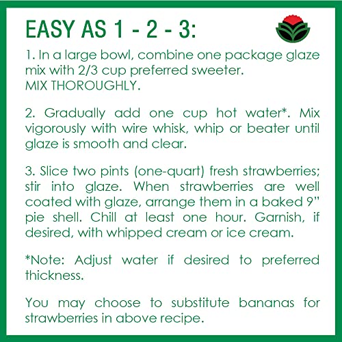 Strawberry Glaze Powder Mix, Sugar Free (6 Packs)
