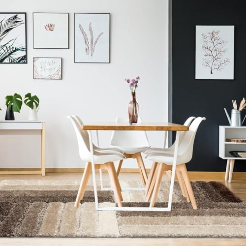 Image of Carpet for Hall | Carpet for Living Room |4X6 FEET Rugs for Bedroom | Carpet | Rug for Living Room | Carpet & Rugs for Home Decor | Carpet for Bedroom Floor (Luxury BeigeBrown)
