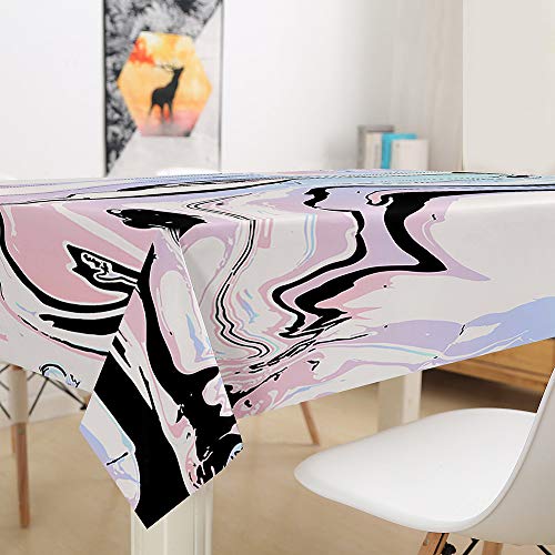 Couverture de table imprimée marbre abstrait nappe rectangulaire haut de gamme