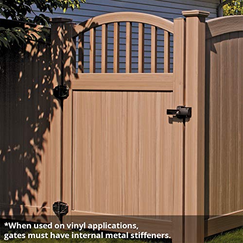 D&D Technologies Llmkdst Lokklatch Magnetic, Dual Sided Push/Pull Handle Latch, Key Lockable On Both Sides Of Gate, For Metal, Wood, And Vinyl Fences, Brushed #TOP7