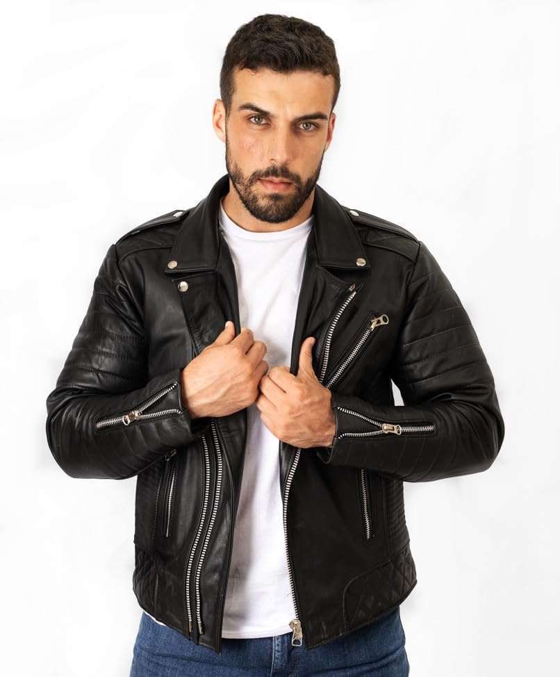 Jaqueta de Couro Legítimo Masculina Anos 90 - Imagem 2