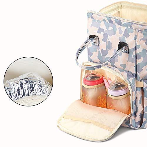 Sac à dos à langer de grande capacité imperméable avec compartiment isotherme pour bébé