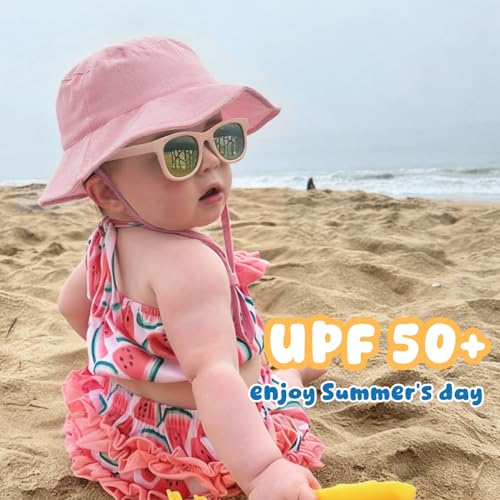 Image of Muslin Baby Sun Hat Sun Protection Baby Toddler Bucket Hats for Boys Girls