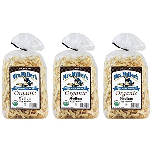 Mrs. Miller s Homemade Organic Egg Noodles, Medium, 12 OZ (Pack of 3)