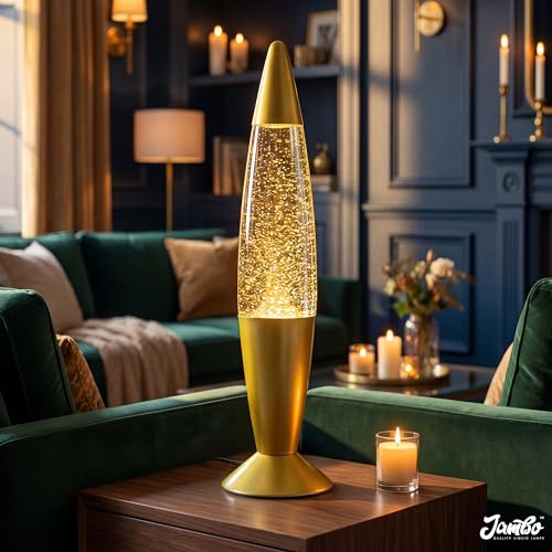 Image of Jambo 16-Inch Motion Lamp (Rainbow Glitter, 16 inch) I Beautiful Liquid Lamp I Entertaining for Adults and Kids