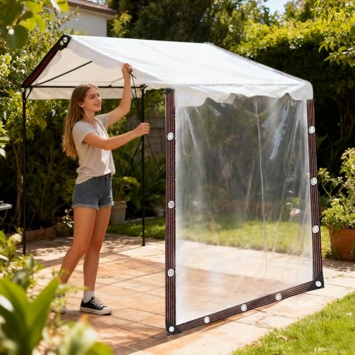 Impermeable transparente resistente a la intemperie para terrazas 3