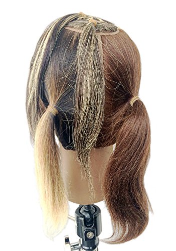 Charlene® 6-Zone 12"-14" 100% Human Hair Cosmetology Mannequin Manikin Coloring Training SMALL Head